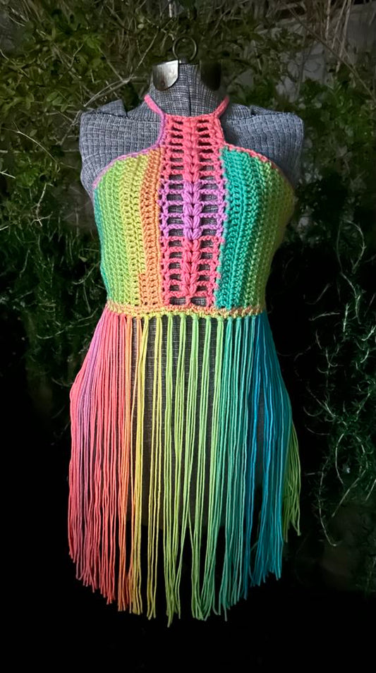 Rainbow Halter Top